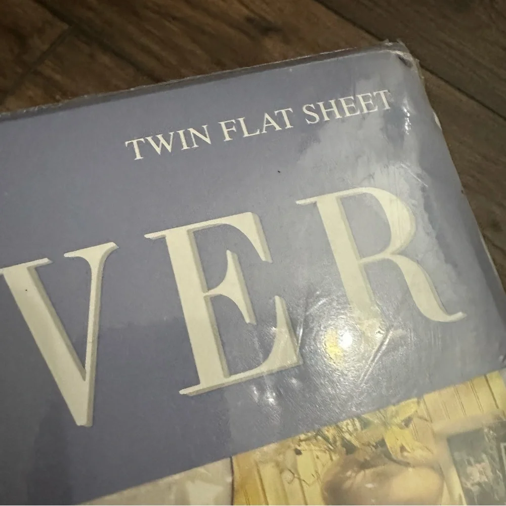 Vintage 1987 Dan River Kristen Pair Of Twin Flat Sheets Blue Floral